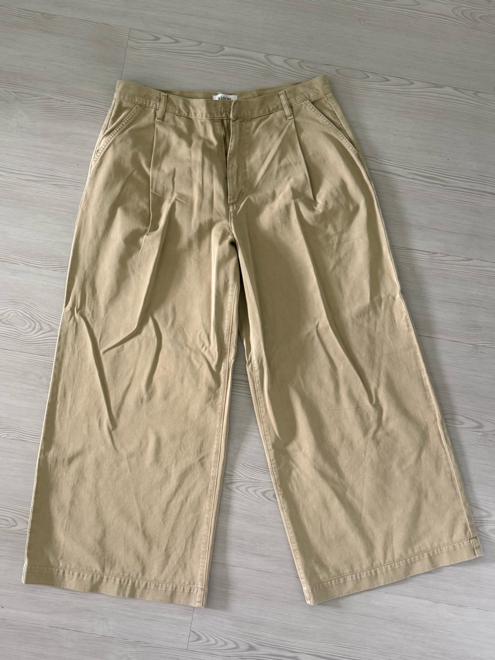 Agolde Khaki Straight-Leg Chinos